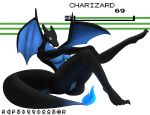  5_toes absurd_res anthro blue_eyes breasts charizard feet female hi_res looking_at_viewer nintendo nude pok&eacute;mon pok&eacute;mon_(species) pussy reptile reptilligator scalie simple_background solo toes video_games 