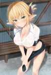  cleavage pointy_ears see_through takunomi wet_clothes 