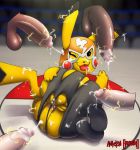 2019 anthro anus arcsuh balls bodily_fluids butt cleft_tail clothed clothing cosplay_pikachu_(character) cosplay_pikachu_(costume) cum cum_in_mouth cum_inside cum_on_butt cum_on_face disembodied_penis erection female female_focus gangbang genital_fluids group group_sex humanoid_penis looking_back lying male male/female mammal mask nintendo one_eye_closed penis pikachu pikachu_libre pok&eacute;mon pok&eacute;mon_(species) presenting presenting_hindquarters pussy sex solo_focus thick_thighs tongue tongue_out torn_clothing vein veiny_penis video_games wide_hips wink 