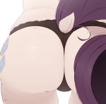  2019 butt butt_shot clothing cutie_mark dock equid equine female friendship_is_magic hi_res mammal my_little_pony ncmares panties rarity_(mlp) rear_view signature simple_background solo underwear white_background 