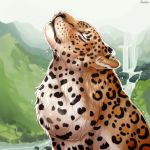  1:1 2019 digital_media_(artwork) eyes_closed felid feline feral leopard mammal pantherine pred prey_(disambiguation) roobin swallow_(disambiguation) swallowed vore 