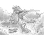  2019 5:4 anthro barefoot clothed clothing flinters gun kobold male outside ranged_weapon rifle solo weapon 