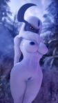  2019 3d_(artwork) absol anthro big_breasts breasts digital_media_(artwork) doctor-sfm female fluffy hi_res nintendo nipples nude pok&eacute;mon pok&eacute;mon_(species) pubes solo source_filmmaker video_games 