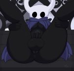  2019 anthro arthropod balls butt featureless hi_res hollow_knight insect looking_at_viewer lying male on_back presenting protagonist_(hollow_knight) solo vessel_(species) video_games 