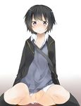  :o after_sex amagami bad_id bad_pixiv_id black_eyes black_hair blush bottomless cum cum_in_pussy highres kibito_high_school_uniform kneehighs nanasaki_ai no_panties pun2 pussy school_uniform short_hair sitting socks solo spread_legs sweater uncensored 