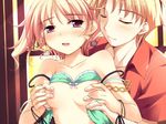  agnes_boulange bra bra_lift breast_grab breasts grabbing nipples shukufuku_no_campanella underwear 