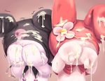  bukkake bunny cum facial flower furry kuromi messy multiple_girls my_melody onegai_my_melody trembling 