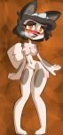  absurd_res anthro areola blush bodily_fluids breasts breath canid canine canis domestic_dog eyelashes female hi_res jomokin lips mammal navel nipples nude open_mouth orange_eyes pussy solo standing sweat teeth thigh_gap vivi_(schmuccubus) 