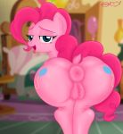  absurd_res anus equid equine female feral friendship_is_magic godoffury hi_res mammal my_little_pony pinkie_pie_(mlp) pussy solo tongue tongue_out 