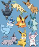  4_toes absurd_res all_fours anus blue_eyes blue_fur blue_skin blush breast_squish breasts brown_eyes brown_fur brown_paws busty_feral chest_tuft ears_up eevee eeveelution espeon female feral flareon flora_fauna fluffy fluffy_tail forked_tail fur glaceon hi_res jolteon koorinezumi leaf_ears leaf_tail leafeon leg_markings lying markings multiple_poses nintendo on_back on_front pawpads pink_fur pink_pawpads plant pok&eacute;mon pok&eacute;mon_(species) pose purple_eyes purple_fur pussy red_eyes red_fur ribbons sitting socks_(marking) spread_legs spreading squish sylveon toes tuft umbreon vaporeon video_games white_fur yellow_fur 
