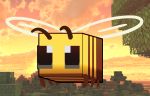  absurd_res arthropod bee flying hi_res hymenopteran insect minecraft square tastelesssandwiches video_games 