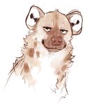  2019 colored_sketch digital_media_(artwork) fur headshot_portrait hoot hyaenid looking_at_viewer mammal portrait spotted_hyena tan_fur 