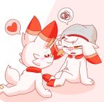  &lt;3 2019 ambiguous_gender blush bodily_fluids bracelet clothing crying duo fluffy fluffy_tail fur fur_tuft gloria_(pok&eacute;mon) hare hat headgear headwear horoon_f implied_transformation jewelry lagomorph leporid light_source long_ears mammal neckwear nintendo pads_(disambiguation) pok&eacute;mon pok&eacute;mon_(species) post_transformation red_eyes scorbunny simple_background speech_bubble tears transformation tuft video_games white_fur yellow_eyes 