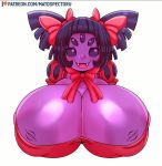  2019 6_eyes animated anthro apron apron_only arachnid areola arthropod big_breasts bodily_fluids breasts bust_portrait clothed clothing cum cum_in_nipples cumshot ejaculation female genital_fluids group group_sex hair huge_breasts inverted_nipples looking_at_viewer matospectoru mostly_nude muffet nipple_penetration nipple_sex nipples nude orgasm penetration penis portrait purple_skin sex smile spider titfuck undertale video_games 