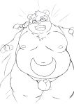  2019 absurd_res alp_(tas) anthro balls belly big_balls blush giant_panda hi_res magatsuhinokami male mammal moobs nipples overweight overweight_male penis solo tokyo_afterschool_summoners ursid video_games 