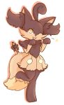  2018 3_fingers 3_toes anthro black_fur braixen canid canine digital_media_(artwork) dipstick_tail eyelashes fangs female fingers fur fusion hi_res hybrid inner_ear_fluff mammal multicolored_tail nintendo one_eye_closed open_mouth orange_eyes orange_fur pok&eacute;mon pok&eacute;mon_(species) pok&eacute;mon_fusion pumpkaboo simple_background solo star toes unknownlifeform video_games white_background 