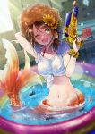  bikini_top gun mermaid monster_girl see_through tomizuki_ichino wet 