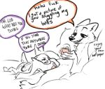  anthro canid canine cellphone dialogue disney duo english_text eyes_closed female fox grin judy_hopps lagomorph leporid lying male male/female mammal nick_wilde nobby_(artist) penis phone rabbit reclining scut_tail sketch smile teeth text zootopia 