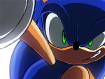  4:3 anthro blue_fur clothing eulipotyphlan fur gloves green_eyes grin handwear hedgehog kalk427 looking_at_viewer male mammal selfie simple_background smile solo sonic_(series) sonic_the_hedgehog white_background 