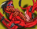  2008 animal_genitalia bdsm dragon drathek gag genital_slit male penis randomdragon slit solo 