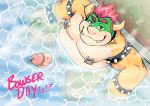  2017 anthro areola belly belly_scales biceps big_belly biped bowser bracelet collar creek digital_drawing_(artwork) digital_media_(artwork) erection eyebrows fangs furrynoata-kun genital_piercing glans grass hair half-closed_eyes horn humanoid_penis jewelry koopa looking_at_viewer male mario_bros mohawk_(hairstyle) musclegut muscular muscular_male nintendo nipple_piercing nipples outcast-stars overweight overweight_male partially_submerged pecs penis penis_piercing piercing prince_albert_piercing raised_eyebrow relaxing scales scalie short_hair signature smile smirk soft_shading solo spiked_armlet spiked_bracelet spiked_collar spikes vein veiny_penis video_games water 