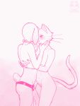  2019 anthro big_dildo blush breasts conditional_dnp digital_media_(artwork) dildo domestic_cat duo felid feline felis female female/female hi_res lagomorph leporid mammal multi_nipple nipples nude nyaroma pussy rabbit sex_toy simple_background sketch strapon 