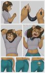 2019 absurd_res anthro blue_eyes butt clothed clothing comic doggomeatball eyes_closed felid hair hi_res holding_object lion male mammal open_mouth pantherine sharp_teeth signature simple_background solo teeth torn_clothing underwear 