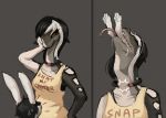  ambiguous_gender ambiguous_prey anthro bodily_fluids choker digital_media_(artwork) female female_pred jewelry lagomorph leporid long_neck mammal meme necklace open_mouth oral_vore rabbit reptile saliva scalie size_difference snake swallowing tongue unknown_artist until_it_snaps vore 