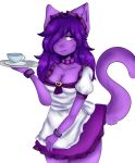  absurd_res alternate_version_at_source anthro bracelet breasts clothing collar cup domestic_cat felid feline felis female hair hi_res jewelry long_hair maid_uniform mammal nova-aurora plate solo tea_cup torwy uniform 