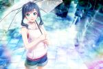  amano_hina rain reflection signed tenki_no_ko umbrella water you_haruka 