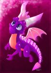  activision claws digital_media_(artwork) dragon feral hi_res horn male membrane_(anatomy) membranous_wings scales scalie setariplush solo spines spyro spyro_the_dragon video_games western_dragon wings 