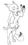  anthro anus balls canid canine carrying dipstick_ears disney duo eyes_closed female fox hi_res judy_hopps kissing lagomorph leporid male male/female mammal multicolored_ears nick_wilde penetration penis rabbit robcivecat scut_tail standing vaginal vaginal_penetration zootopia 