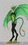  2019 4_fingers anthro claws clothed clothing crossdressing digital_media_(artwork) digitigrade dragon fingerless_(marking) fingers green_tongue hair hi_res legwear linuell male morgendrache open_mouth simple_background sketch slim smaller_version_at_source solo thigh_highs tongue tongue_out underwear white_hair wings 