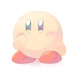  2019 alien ambiguous_gender blush kirby kirby_(series) nintendo not_furry simple_background solo tomonin_ils video_games waddling_head 