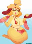  2019 5_toes animal_crossing animated anthro barefoot bikini black_eyes bodily_fluids canid canine canis clothed clothing cum disembodied_penis domestic_dog english_text eyewear female fur gangbang genital_fluids glasses group group_sex handjob hi_res hotkeke1 humanoid_penis isabelle_(animal_crossing) kneeling male male/female mammal multicolored_fur multicolored_penis nintendo nipple_piercing nipples partially_clothed pattern_background penile penis piercing pink_penis pinkanimations pussy red_clothing red_penis red_underwear sex shih_tzu short_stack signature simple_background solo_focus surprise swimwear tan_penis text thigh_sex toes toy_dog underwear video_games white_pupils yellow_fur yellow_pussy 