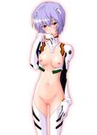  ayanami_rei blue_hair blush breasts hair_ornament highres naked neon_genesis_evangelion nipples nude pussy red_eyes short_hair uncensored undressing 