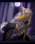  2019 alisa-walker anthro balls bandage big_breasts blonde_hair blue_eyes breasts clitoris clothed clothing digital_media_(artwork) duo erection eyes_closed feathers felid feline female female_penetrated fingers forced fur grey_fur hair hi_res horn hybrid jibril_(azra3l) klaus_(azra3l) legwear lion male male/female male_penetrating mammal moon navel night nipples nude open_mouth pantherine penetration penis pussy rape sex shirt sky spreading star stockings striped_fur stripes thigh_highs tiger tongue tongue_out topwear vaginal vaginal_penetration white_fur yellow_fur 