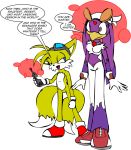  anthro avian beak blue_eyes canid canine chaoscroc clothing collar controller feathers female footwear fox fur gloves handwear hypnosis mammal miles_prower mind_control purple_feathers remote_control shoes smile sonic_(series) sonic_riders submissive submissive_female wave_the_swallow yellow_fur 