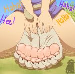  4_toes abebi_(zp92) claws dialogue english_text felid female foot_fetish foot_focus hi_res human laugh lion male mammal pantherine pawpads tail_coil text tickling toe_claws toe_curl toes zp92 
