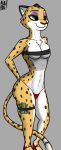  albinefox anthro breasts cheetah clothed clothing disney fan_character felid feline female mammal prostitution solo zootopia 
