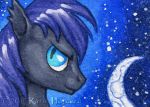  2015 blue_eyes equid equine hair headshot_portrait katie_hofgard mammal my_little_pony portrait purple_hair traditional_media_(artwork) 
