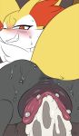  &lt;3 &lt;3_eyes anus blush bodily_fluids braixen clenched_teeth cum cum_drip cum_in_pussy cum_inside dripping female female_penetrated first_person_view fluffy fluffy_tail fur gaping gaping_pussy genital_fluids genital_piercing hi_res inner_ear_fluff looking_at_viewer looking_back male male/female male_pov nintendo one_eye_closed penetration penis piercing pok&eacute;mon pok&eacute;mon_(species) pussy pussy_piercing rear_view red_eyes red_fur red_nose slimefur snout sweat teeth vaginal vaginal_penetration video_games white_fur yellow_fur 