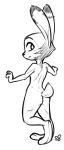  alec8ter anthro butt disney hi_res jack_savage lagomorph leporid looking_naked male mammal rabbit scut_tail simple_background sketch smile solo standing white_background zootopia 