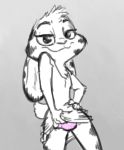  anthro bulge clothed clothing crossdressing disney dress jack_savage lagomorph leporid low_res male mammal numbro rabbit simple_background sketch solo standing zootopia 