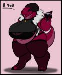  alien belly big_breasts breasts clothing eva_(pakaproductions) extra_thicc eyeless horn jacket legwear navel pakaproductions reptile revealing_clothes scalie skianous slightly_chubby stockings thick_tail topwear wide_hips wine_glass 