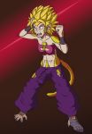  absurd_res anime balls blonde_hair bodily_fluids breasts caulifla claws clothing dragon_ball fangs feet fur fur_growth growth gynomorph hair hi_res holding_head intersex legwear mammal muscle_growth muzzle_growth nipples one_eye_closed oozaru open_mouth penis_growth primate red_eyes ripping saiyan simple_background socks solo standing sweat tearing transformation vein violetrosefall yellow_fur 