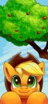  2019 absurd_res apple apple_tree applejack_(mlp) clothing cowboy_hat earth_pony equid equine female food friendship_is_magic fruit hat headgear headwear hi_res horse looking_at_viewer mammal my_little_pony plant pony signature smile solo stetson tree tsitra360 