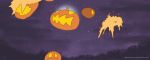  2018 alexmakovsky animated broom equid equine feathered_wings feathers female feral fluttershy_(mlp) flying friendship_is_magic full_moon hair halloween holidays jack-o&#039;-lantern mammal moon my_little_pony night outside pterippus sky solo wings 