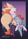  abstract_background absurd_res big_butt blush braixen breasts butt butt_grab clothing duo female fluffy gingy_k_fox grass hand_on_butt hi_res kirlia looking_at_viewer nervous nintendo orange_eyes panties pawpads paws pok&eacute;mon pok&eacute;mon_(species) presenting red_eyes shy size_difference small_breasts smile standing thick_thighs underwear video_games wide_hips 