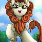 2019 asian_mythology autumn_blaze_(mlp) celsian chinese_mythology cloud east_asian_mythology equid female feral friendship_is_magic hi_res kirin looking_at_viewer mammal my_little_pony mythology open_mouth open_smile outside sky smile solo 